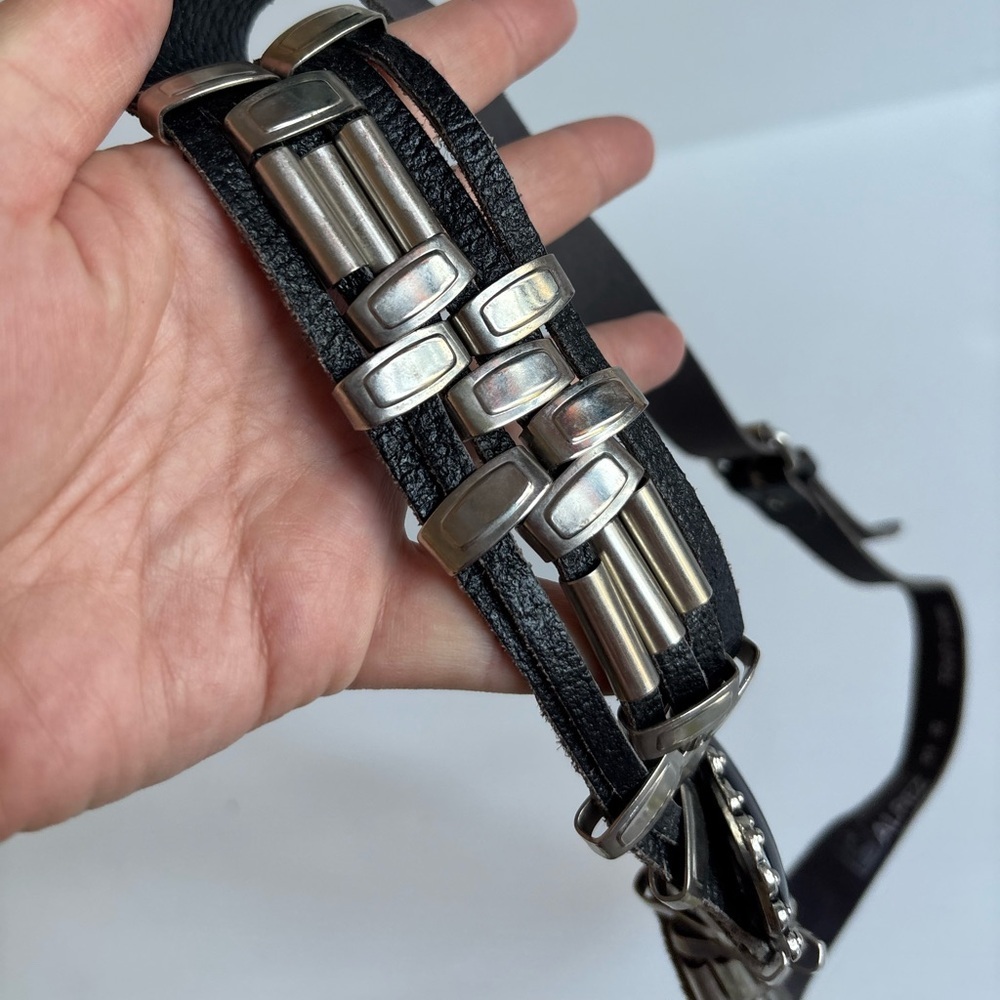Creation Alrez Leather and Silver Studded Cinch Belt - Picture 5 of 6
